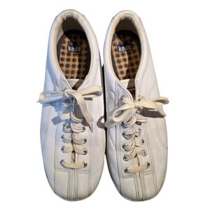 Keds Spirit White Split T Toe Leather Lace Up Comfort Sneakers Size 10